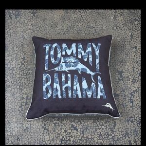 Tommy Bahama Relax Throw Pillow Blue Swordfish Nautical Indoor Outdoor 19 X 19